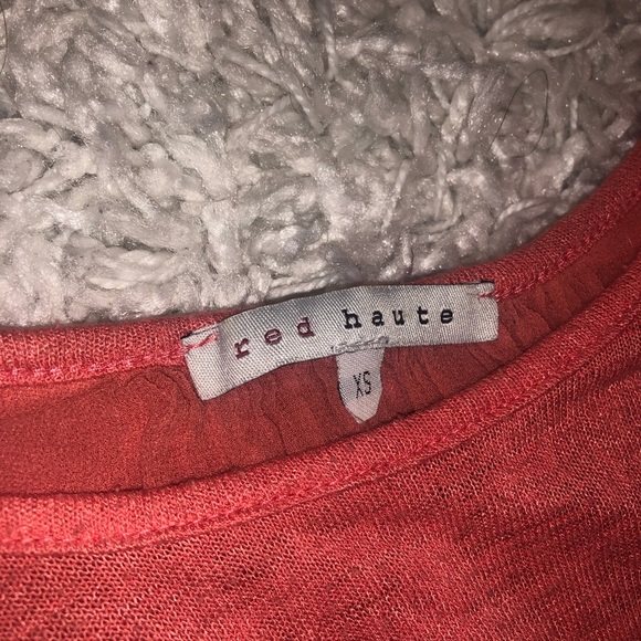 Super cute Red Haute tank top with a sheer back. - Picture 1 of 2